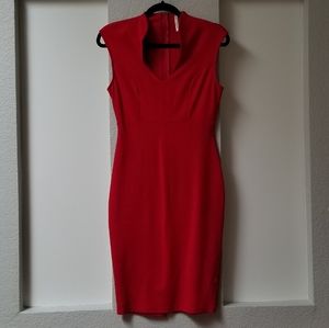 A hot red mini dress